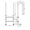 Merdevine FF Uske AISI 304 - 2 step. - ANKER